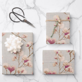 Romantic Heart Blossom Wrapping Paper – Soft  Geschenkpapier Set