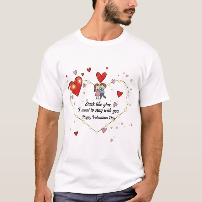 Romantic heart design  T-Shirt (Vorderseite)