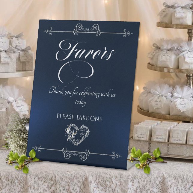 Romantic Heart Favors - Blau Sockelschild (Von Creator hochgeladen)