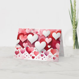 Romantic Heart Pattern Valentine’s Greeting Card  Feiertagskarte