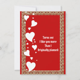 Romantic Hearts Boyfriend Custom Valentine Card