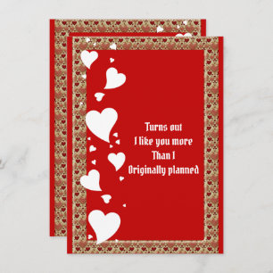 Romantic Hearts Boyfriend Custom Valentine Card