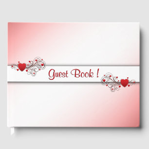 Romantic Hearts Guest Book Gästebuch