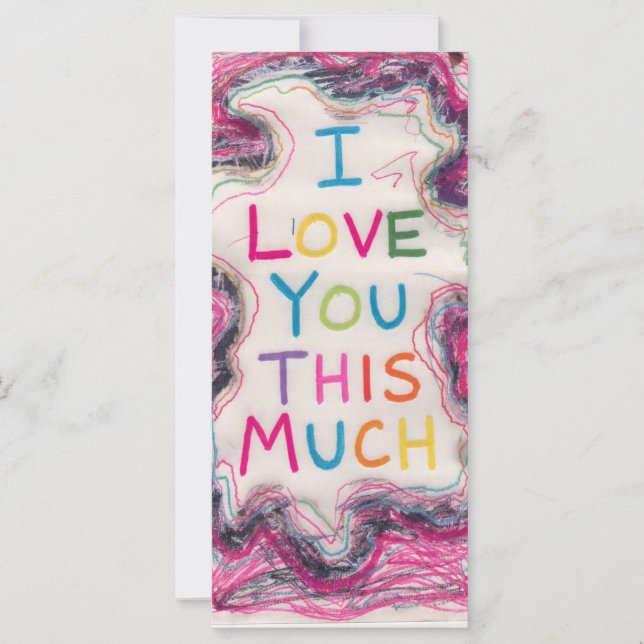 Romantic I Love You This Much Greeting Card (Vorderseite)