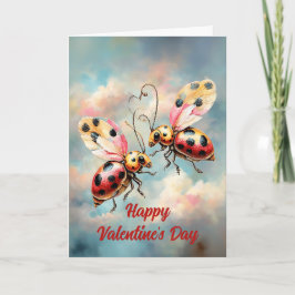 Romantic Ladybugs in Flight Karte