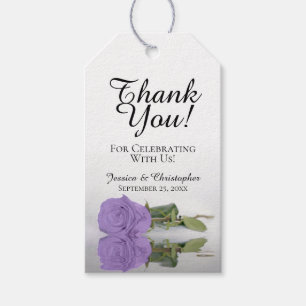 Romantic Lavender Lila Rose Hochzeit Danke Geschenkanhänger