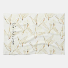 Romantic life is but a dream birds geschirrtuch