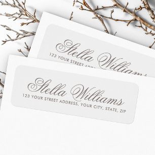 Romantic light gray calligraphy script