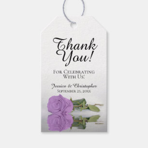 Romantic Lilac Lila Rose Hochzeit Vielen Dank Geschenkanhänger