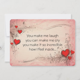 Romantic Love Poem Card for Someone Special Feiertagskarte