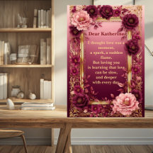 Romantic Love Poem Soulmate Rustic Roses Vintage