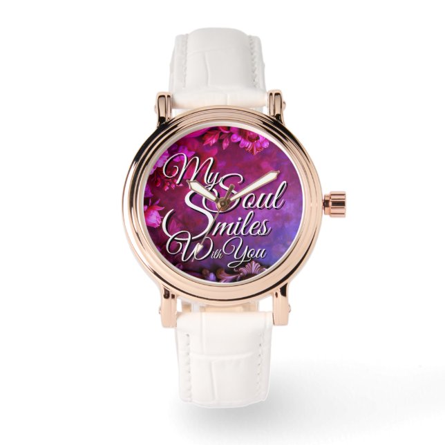 Romantic Love Quotes Vintage Valentine's Watches Armbanduhr (Vorderseite)