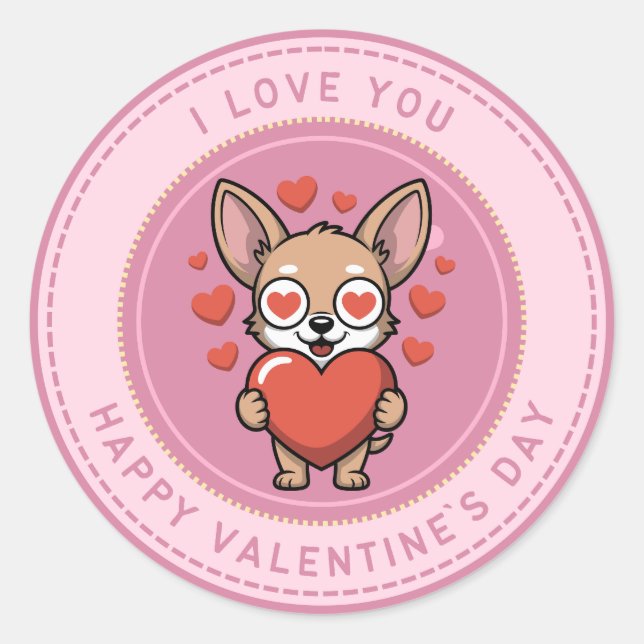 Romantic Love Sticker for Valentine’s Day (Vorderseite)