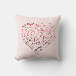 Romantic Lovers Calligraphy Quote Kissen