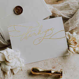 Romantic Luxury Gold Foil Wedding Dankeschön Card Folie Einladungspostkarte