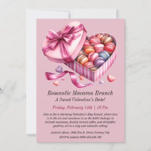 Romantic Macaron Brunch Einladung