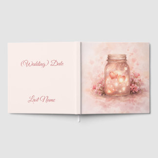 Romantic Mason Jar Wedding Guest Book Gästebuch