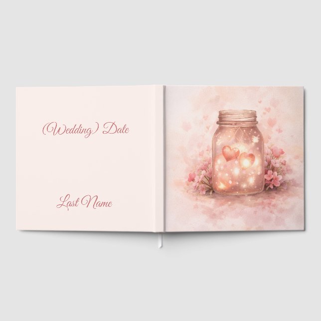 Romantic Mason Jar Wedding Guest Book Gästebuch (Voll)