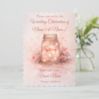 Romantic Mason Jar Wedding Invitation Einladung