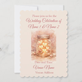 Romantic Mason Jar Wedding Invitation Einladung