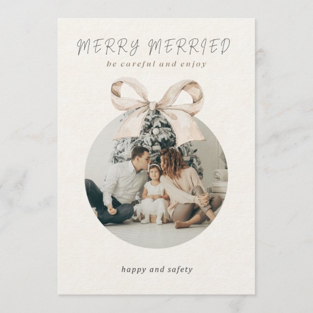 Romantic Merry Married Card Einladung (Vorderseite)
