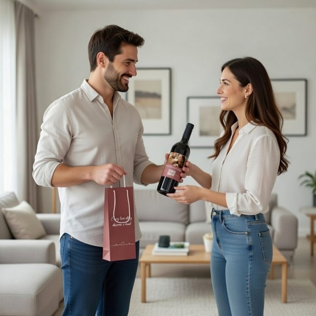 Romantic message personalized  geschenktüte für weinflaschen (Von Creator hochgeladen)