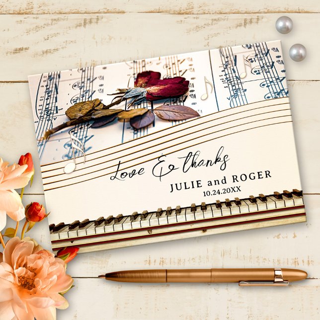 Romantic Music Custom Foto Hochzeit Dankeschön Car Dankeskarte (Von Creator hochgeladen)