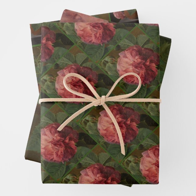 Romantic Old English Roses Geschenkpapier Set (Beispiel)