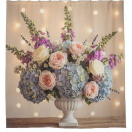 Romantic Pastel Urn Arrangement Duschvorhang