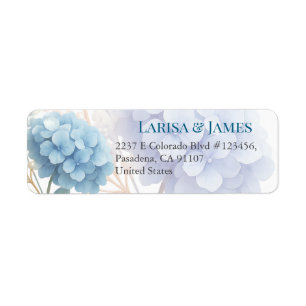 Romantic Pearl Hydrangea Blue Waterercolor Wedding