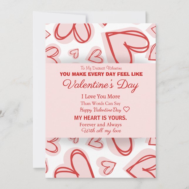 Romantic Personalized Valentine's Day Card  Einladung (Vorderseite)