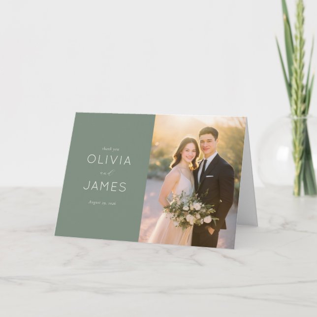 Romantic Photo Dankeskarte (Vorderseite)