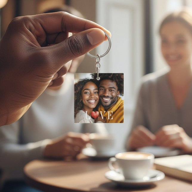 Romantic Photo LOVE Heart White Accessory Schlüsselanhänger (Von Creator hochgeladen)