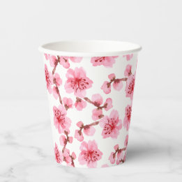 Romantic pink Cherry blosson Pappbecher