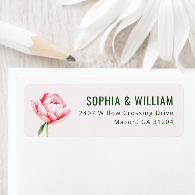 Romantic Pink Floral Minimalist (Insitu)