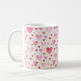 Romantic Pink & Gold Watercolor Pattern Kaffeetasse