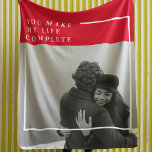 Romantic Quote and Photo | Valentines Gift Fleecedecke<br><div class="desc">Romantic Quote and Photo | Valentines Gift</div>