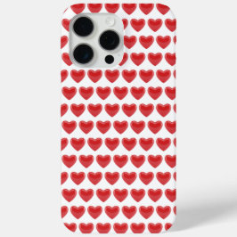 Romantic Red 3D Heart Pattern Classic Valentine's Case-Mate iPhone Hülle