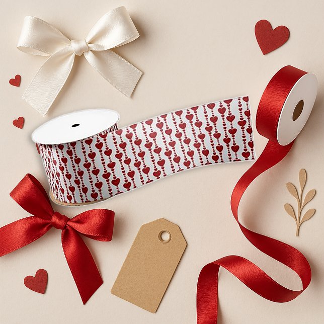Romantic Red Heart Valentine Crafts Satinband (Von Creator hochgeladen)