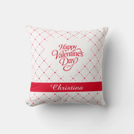 Romantic Red Hearts Personalized Valentine Kissen