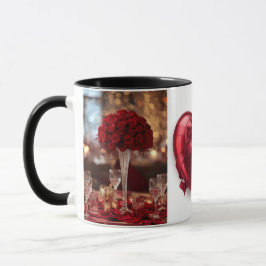 Romantic Red Rose love Valentine Hot Drink Coffee Tasse