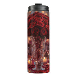 Romantic Red Rose Valentine Insulated Thermosbecher
