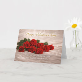 Romantic Red Roses Valentine’s Day Greeting Card Karte