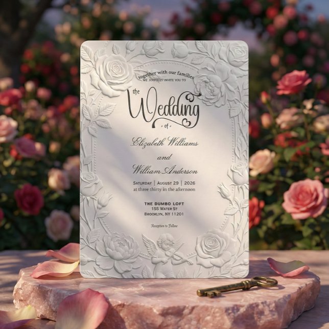 Romantic Regency Era Cupid Violinist Wedding Einladung (Von Creator hochgeladen)