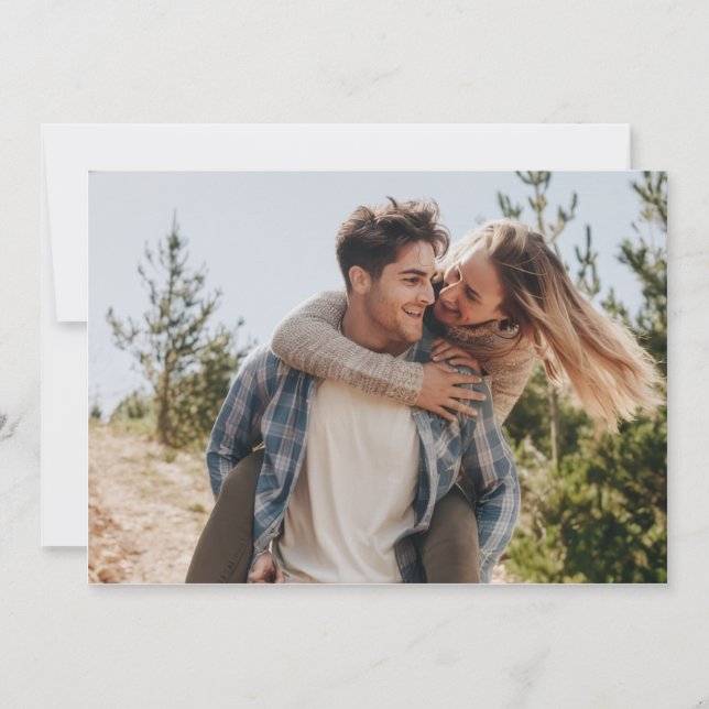 Romantic Rose and Champagne Boho Chic Save The Date (Vorderseite)