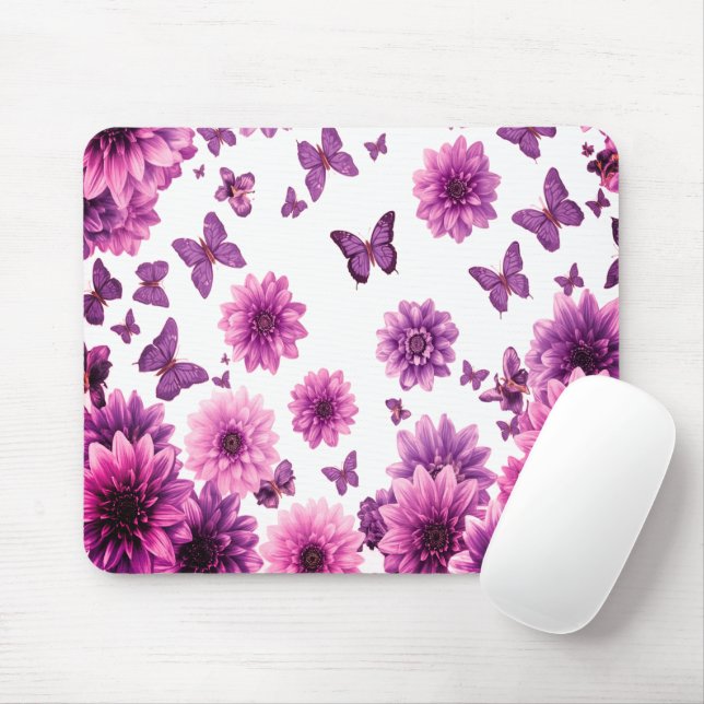 Romantic Rosy Floral Mousepad (Mit Mouse)