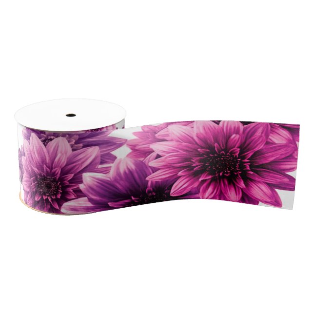 Romantic Rosy Floral Ripsband (Spule)