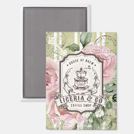 Romantic Shabby Chic French decor Botanical Magnet