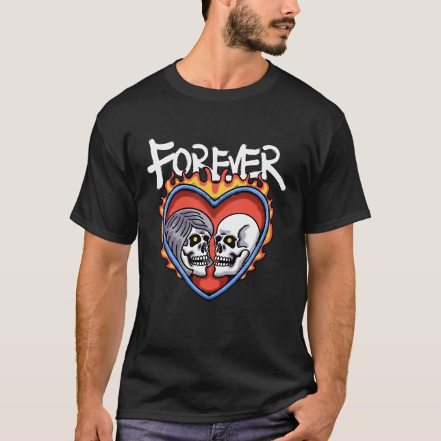Romantic Skeletons streetwear T-Shirt (Vorderseite)