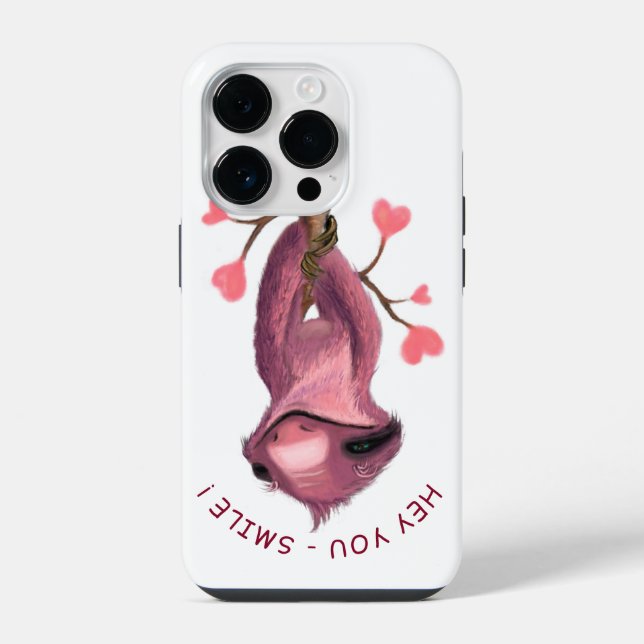 Romantic Sloth - Smile Case-Mate iPhone Case Hülle (Rückseite)
